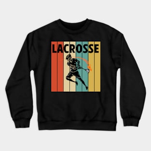 Vintage Lacrosse Player Crewneck Sweatshirt